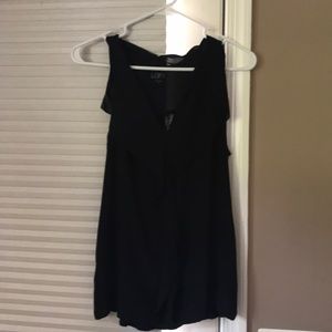 Ann Taylor loft ruffled sleeveless blouse.